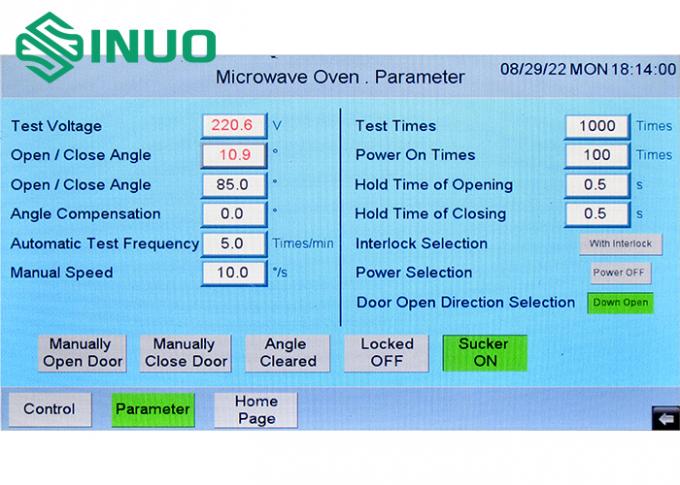 IEC60335-2-25 Microwave Oven Door Refrigerator Door Endurance Test Machine 0