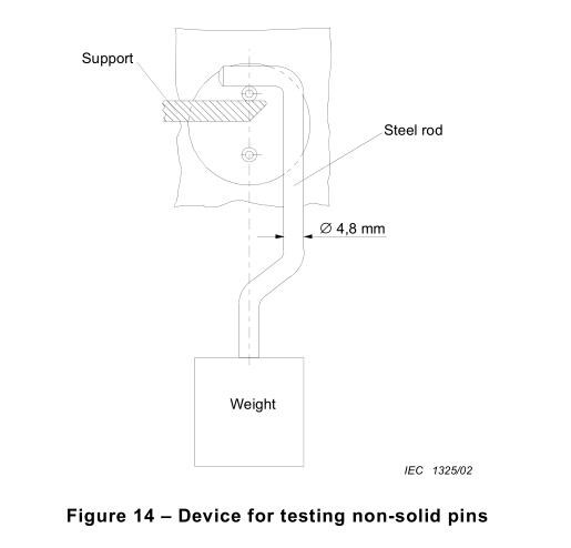Plug Socket - Outlet 100N Test Device For Testing Non - Solid Pins IEC 60884-1 Figure 14 0