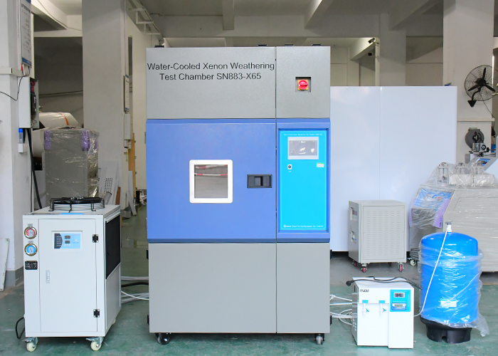 Weathering Simulation Instruments SAE J2527 Water-Cooled Xenon Weathering Test Chamber For Material Aging ...