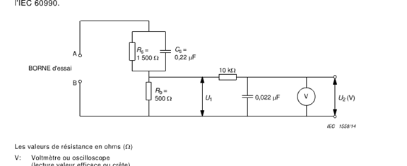IEC 60335-1 Article 13 Power Supply Capacity Touch Current Measurement Circuit Figure 4 0