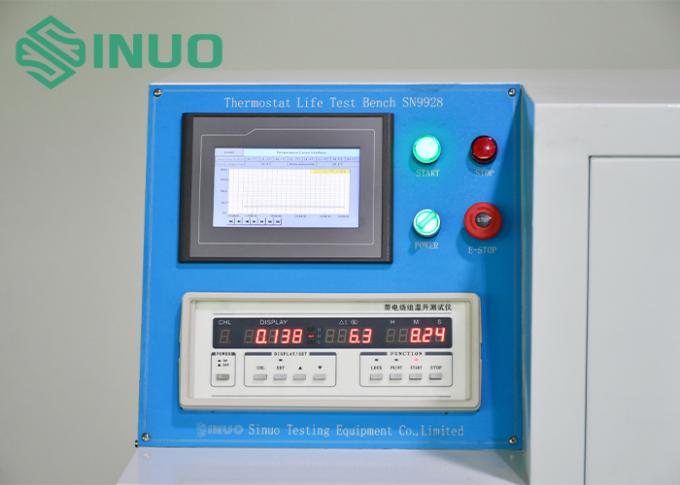 IEC 60598-1 Thermostat Life Test Bench Device For Temperature Measure PLC Control 1