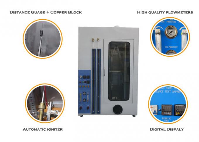 IEC60332-1-2 Single Electric Cable Or Optical Fibre Cable Vertical Flammability Test Device 0