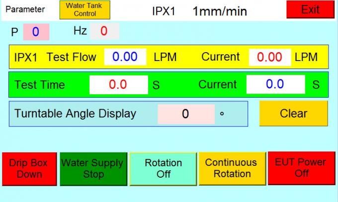 IEC 60529 Intelligent Water Ingress 200mm IPX1 IPX2 Rain Vertical Drip Testing Equipment 0