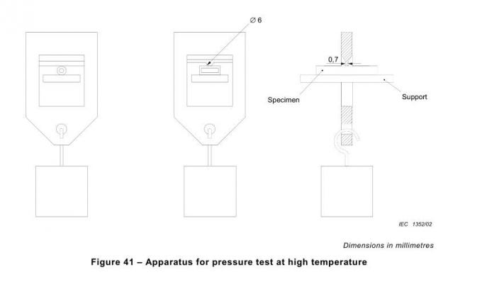 IEC 60884-1 Figure 41 Cord Indentation Apparatus For Pressure Test At High Temperature 0