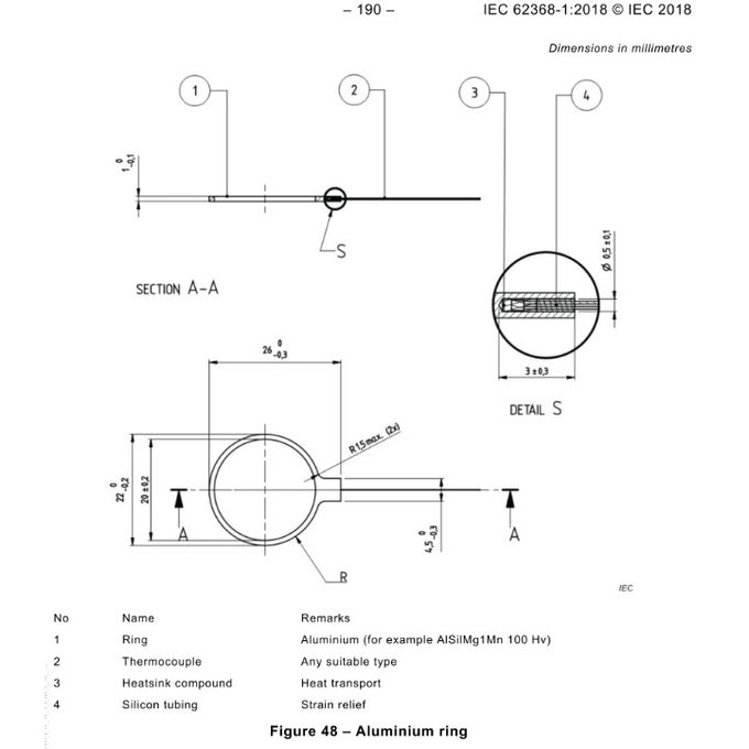 IEC 62368-1 2018 Steel Disc Aluminum Ring Aluminum Foil 1