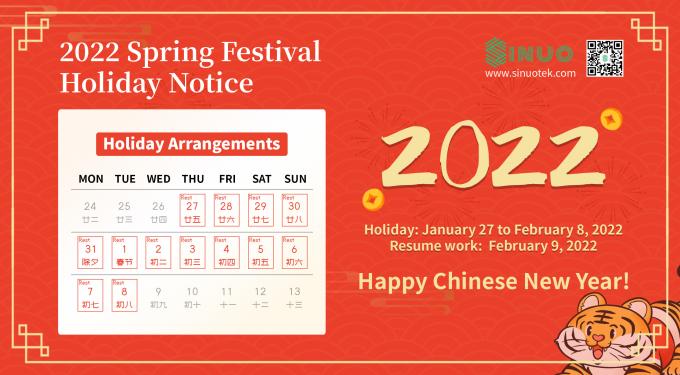 latest company news about Holiday Arrangements of Chinese New Year  0